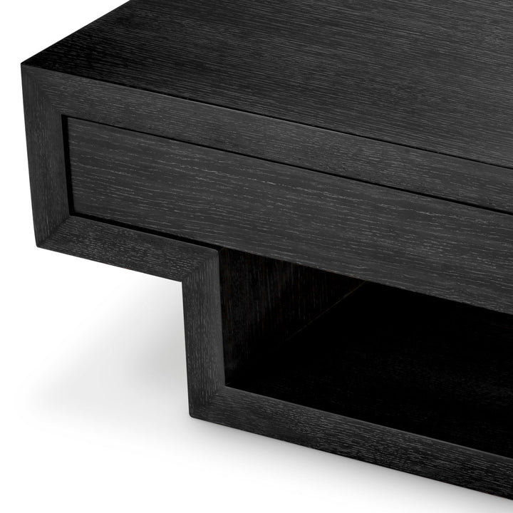 Coffee Table Rialto Charcoal Grey Oak Veneer Furniture Eichholtz