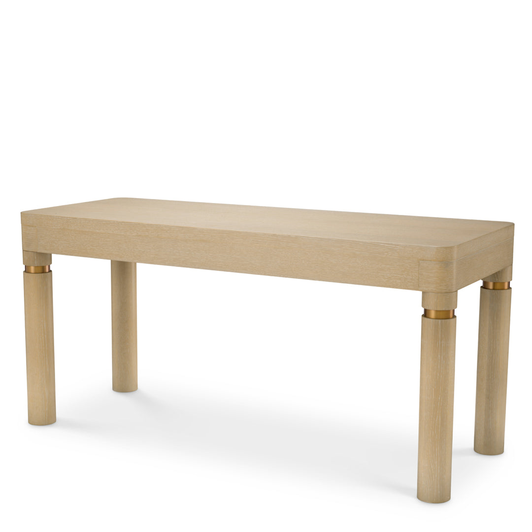 Desk Carmel Washed Oak Veneer Furniture Eichholtz