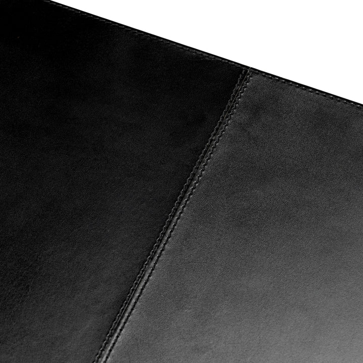 Desk Blotter Scaleo Croco Embossed Black Leather Accessories Eichholtz