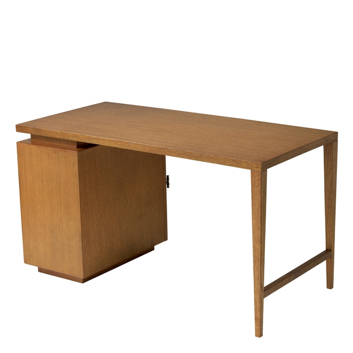 Desk Borchard Caramel Oak Veneer Furniture Eichholtz