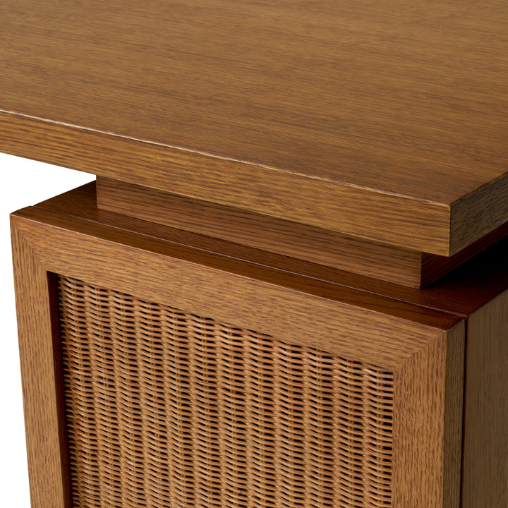 Desk Borchard Caramel Oak Veneer Furniture Eichholtz