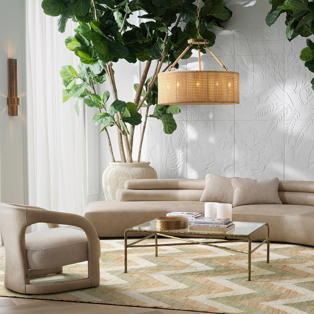 Chandelier Bernardi Natural Rattan Lighting Eichholtz