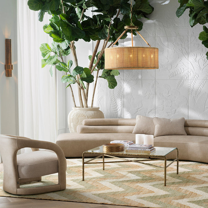 Chandelier Bernardi Natural Rattan Lighting Eichholtz