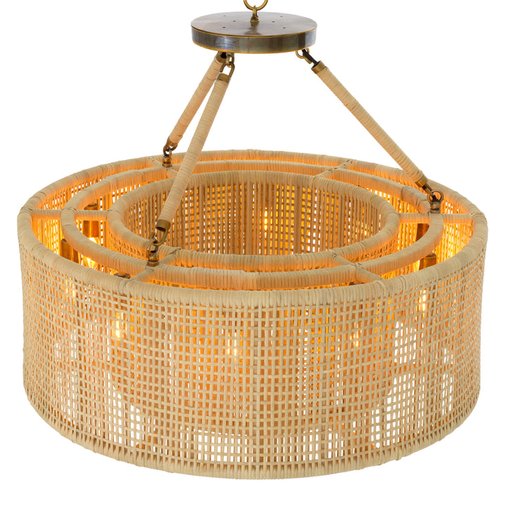 Chandelier Bernardi Natural Rattan Lighting Eichholtz
