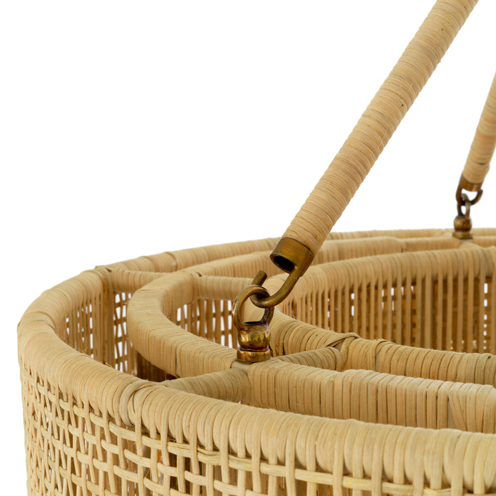 Chandelier Bernardi Natural Rattan Lighting Eichholtz