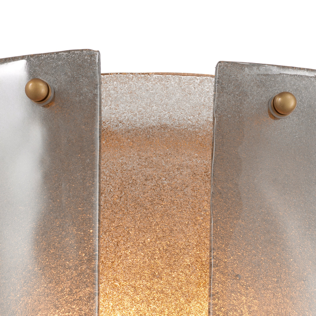 Wall Lamp Asinara Antique Brass Finish Smoke Glass Lighting Eichholtz