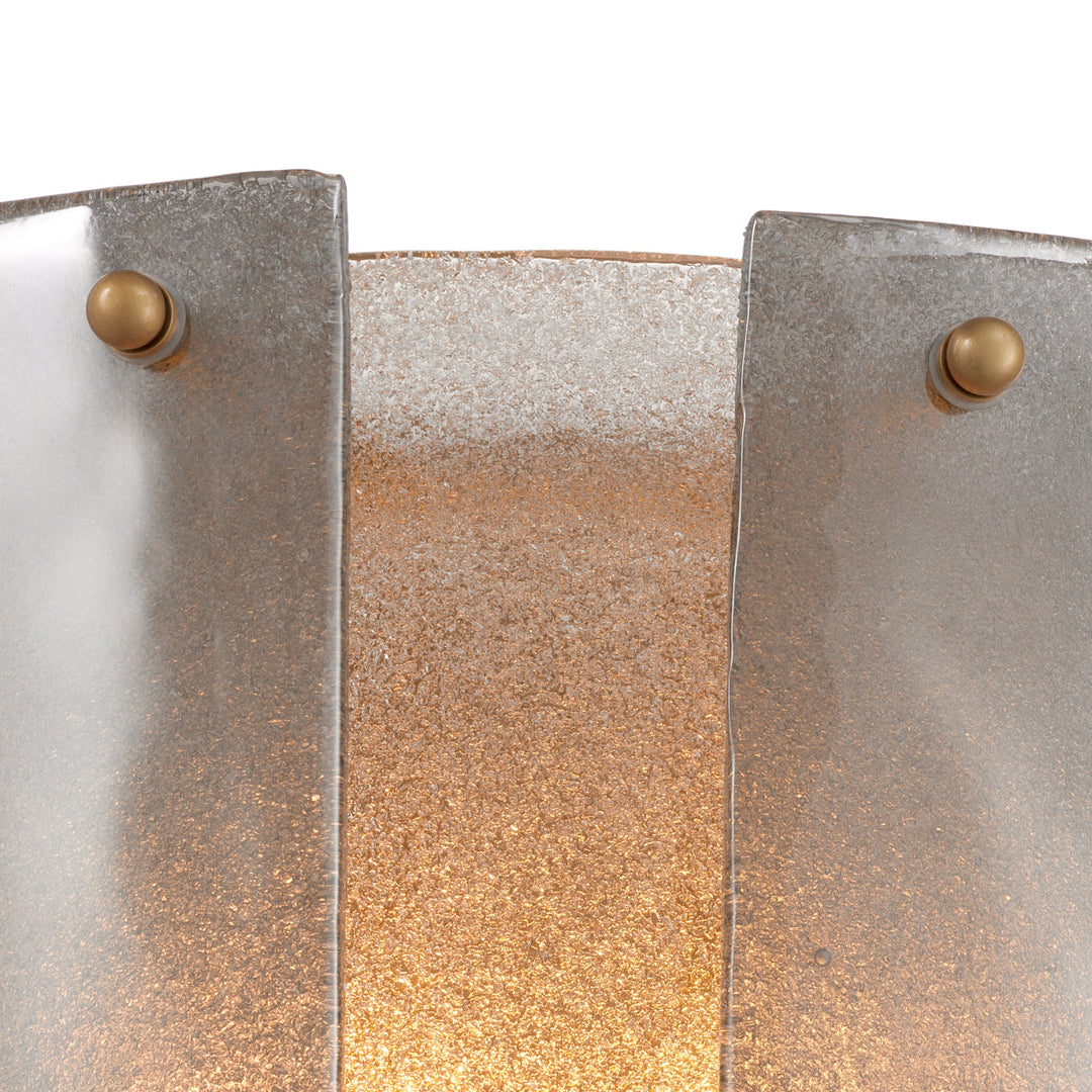 Wall Lamp Asinara Antique Brass Finish Smoke Glass Lighting Eichholtz