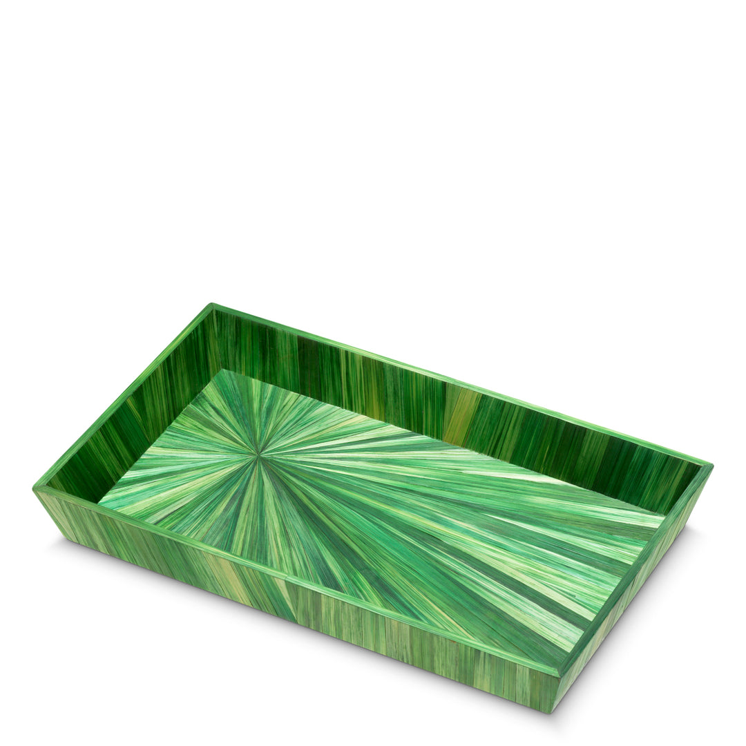 Desk Tray Harvard S Straw Marquetry Green Accessories Eichholtz
