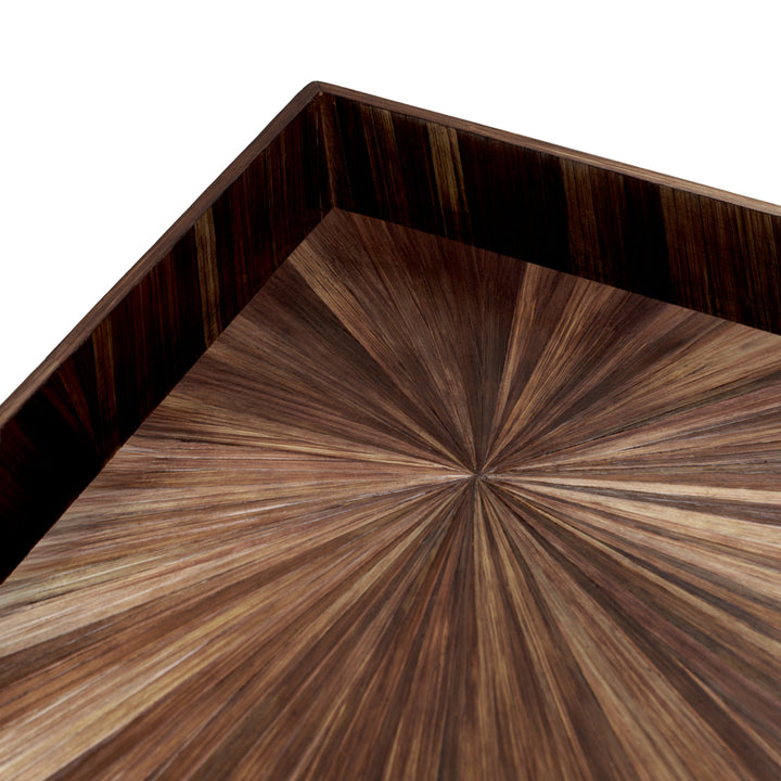 Desk Tray Harvard L Straw Marquetry Brown Accessories Eichholtz
