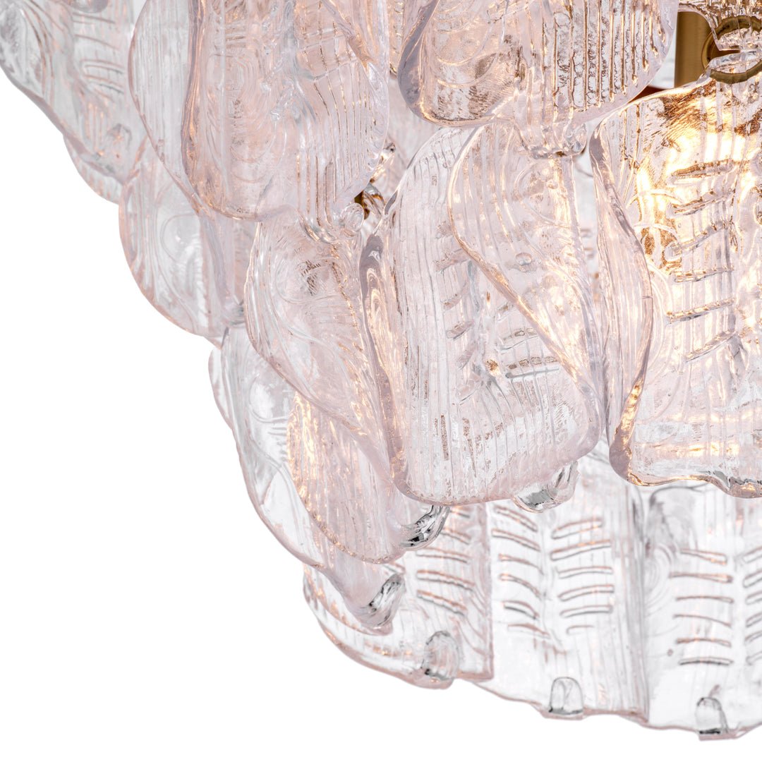 Chandelier Solange Antique Brass Finish Handmade Glass Lighting Eichholtz