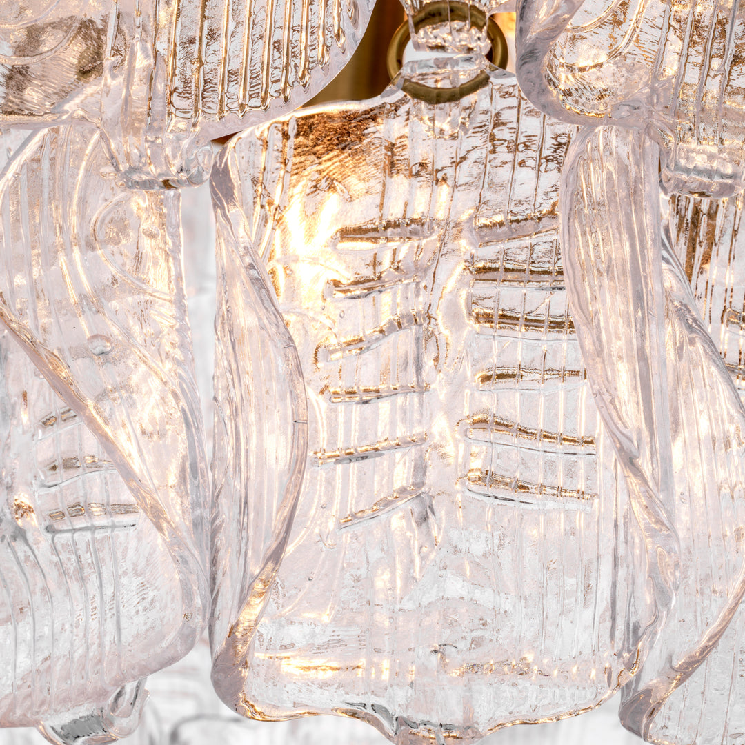 Chandelier Solange Antique Brass Finish Handmade Glass Lighting Eichholtz