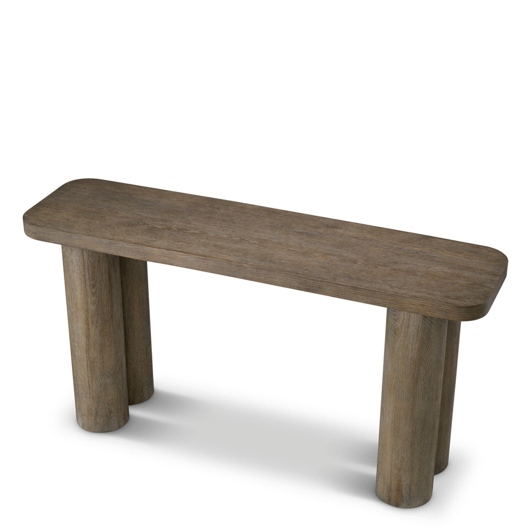 Console Table Lindbrook Silverstone Oak Veneer Furniture Eichholtz