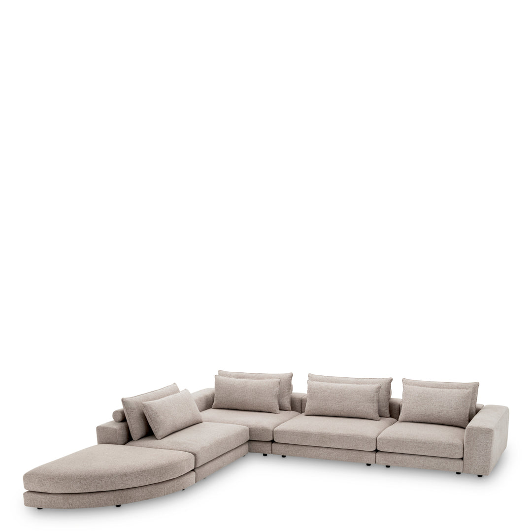 Sofa Lounge Club Nuoro Greige Furniture Eichholtz