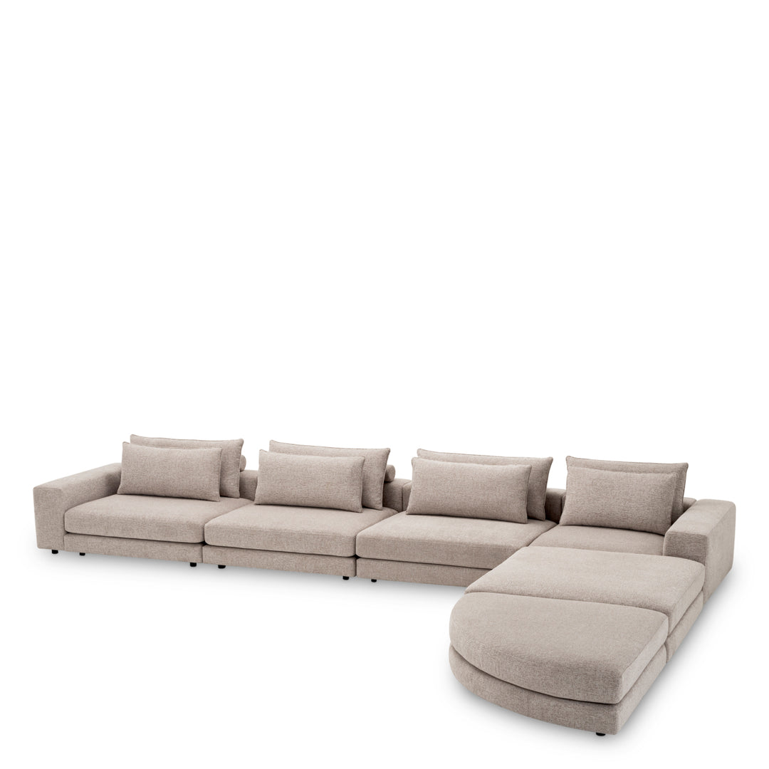Sofa Lounge Club Nuoro Greige Furniture Eichholtz