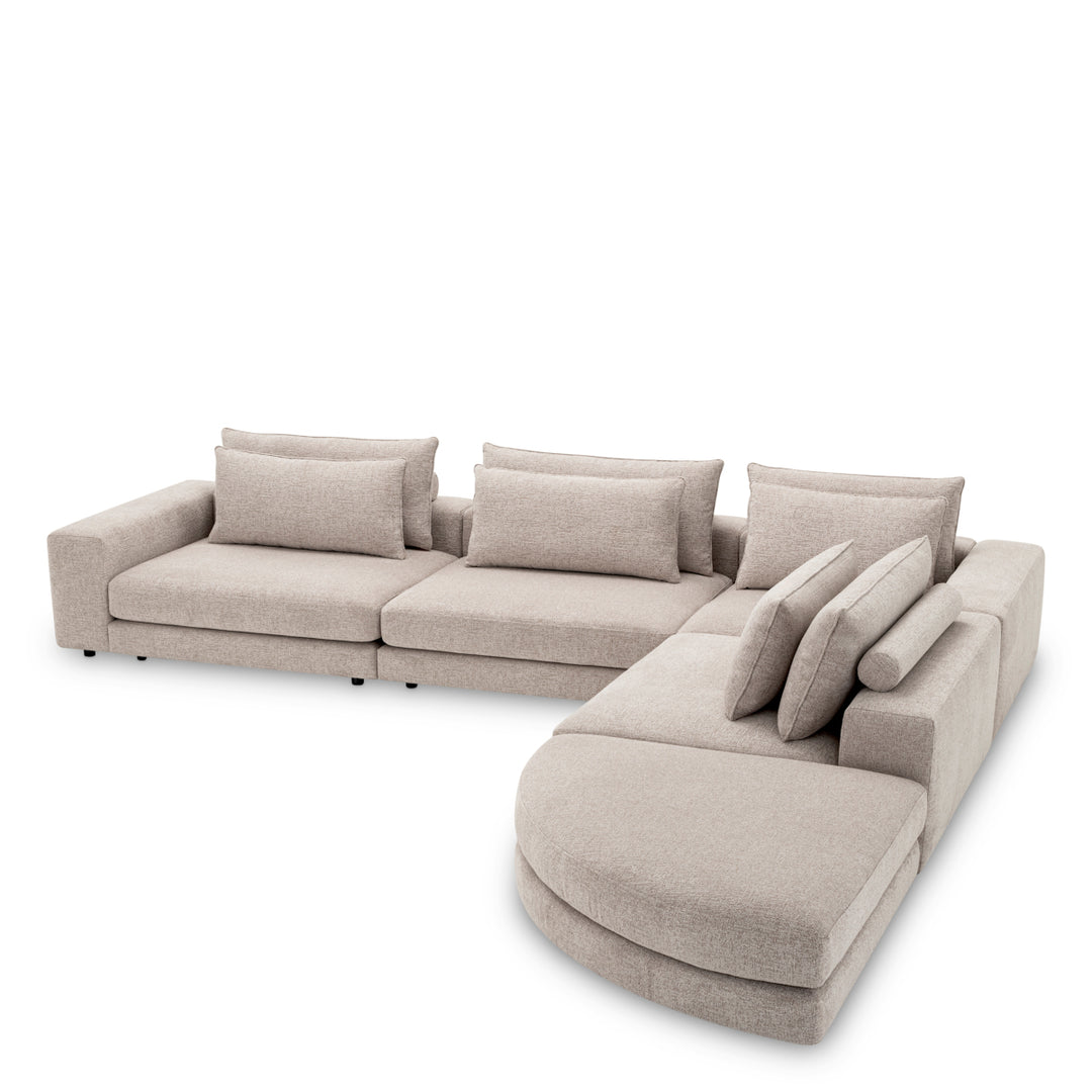 Sofa Lounge Club Nuoro Greige Furniture Eichholtz