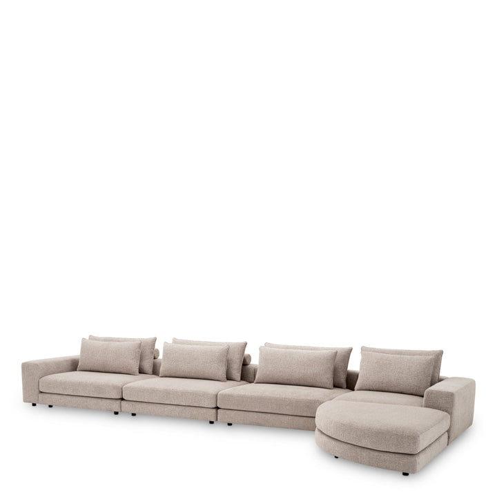 Sofa Lounge Club Nuoro Greige Furniture Eichholtz