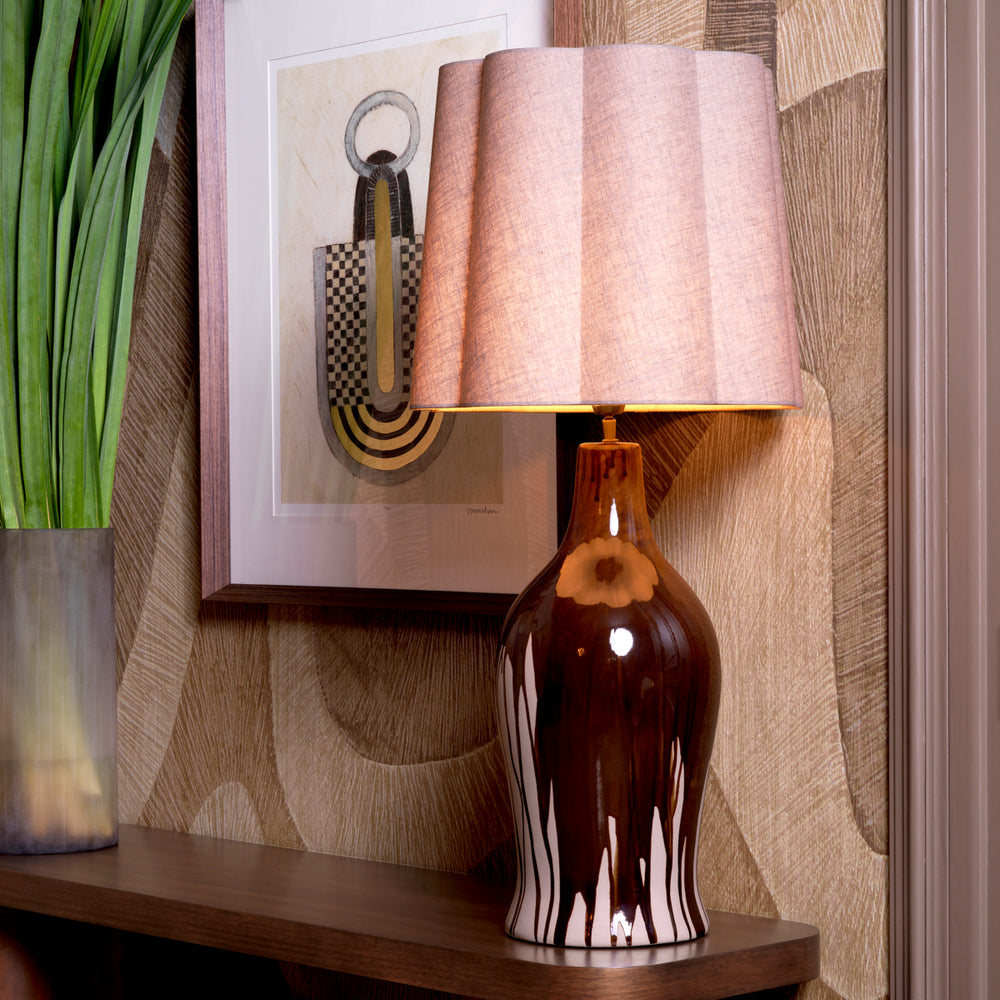 Table Lamp Beatriz Brown Drip-Effect Lighting Eichholtz