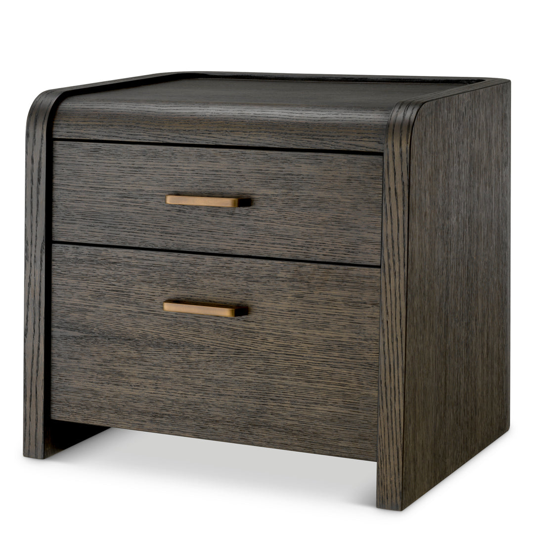 Nightstand Joane Mocha Oak Veneer Furniture Eichholtz
