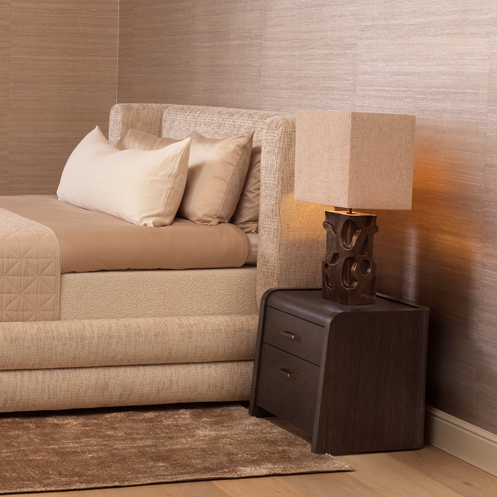 Nightstand Joane Mocha Oak Veneer Furniture Eichholtz