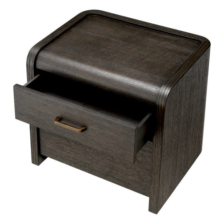 Nightstand Joane Mocha Oak Veneer Furniture Eichholtz
