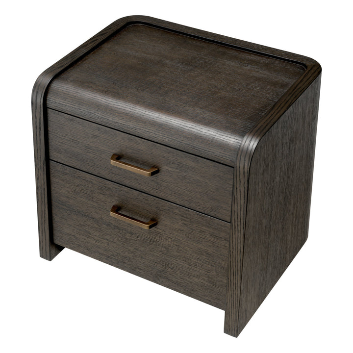Nightstand Joane Mocha Oak Veneer Furniture Eichholtz