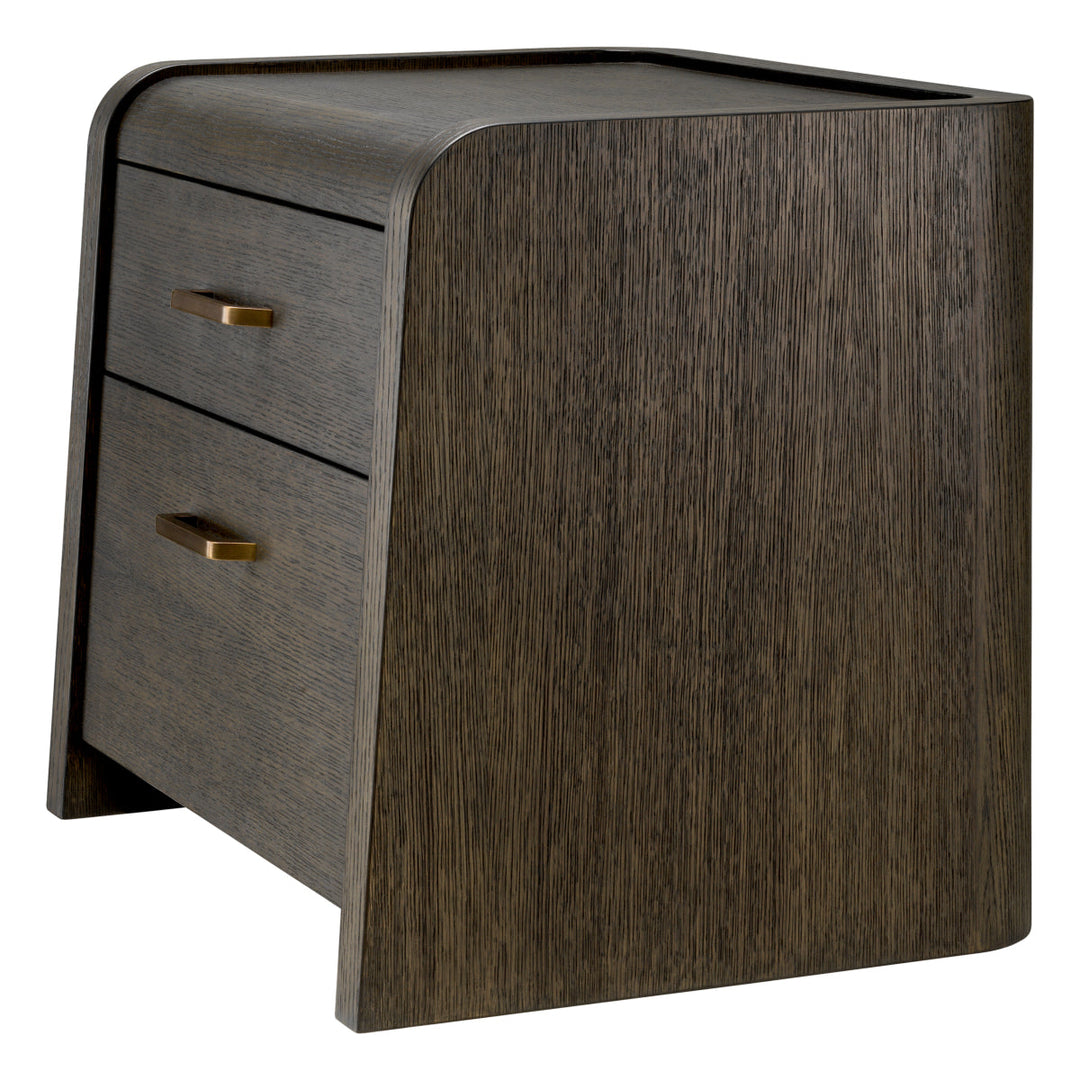 Nightstand Joane Mocha Oak Veneer Furniture Eichholtz