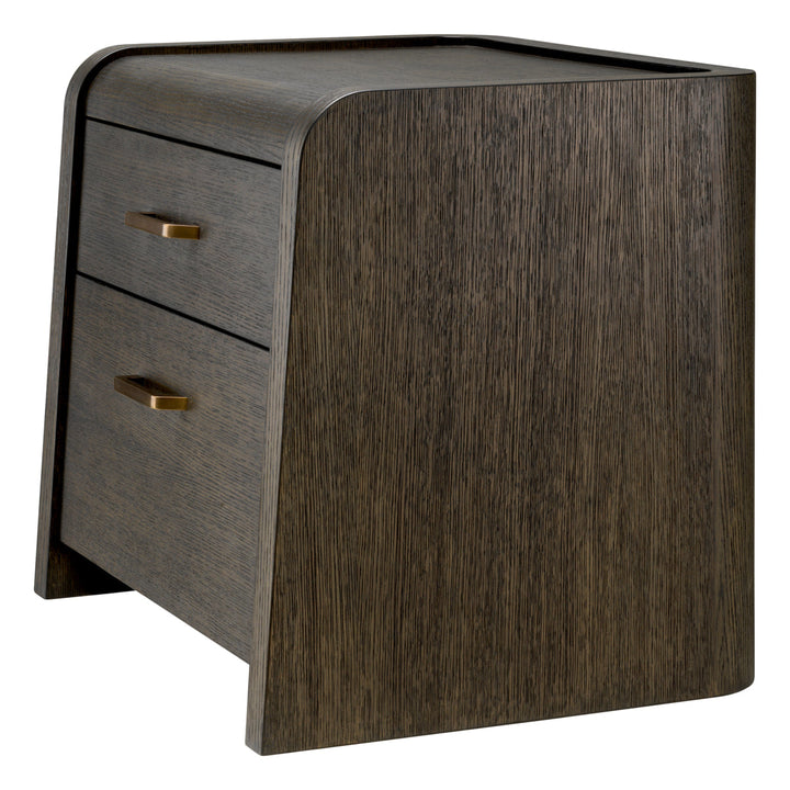 Nightstand Joane Mocha Oak Veneer Furniture Eichholtz
