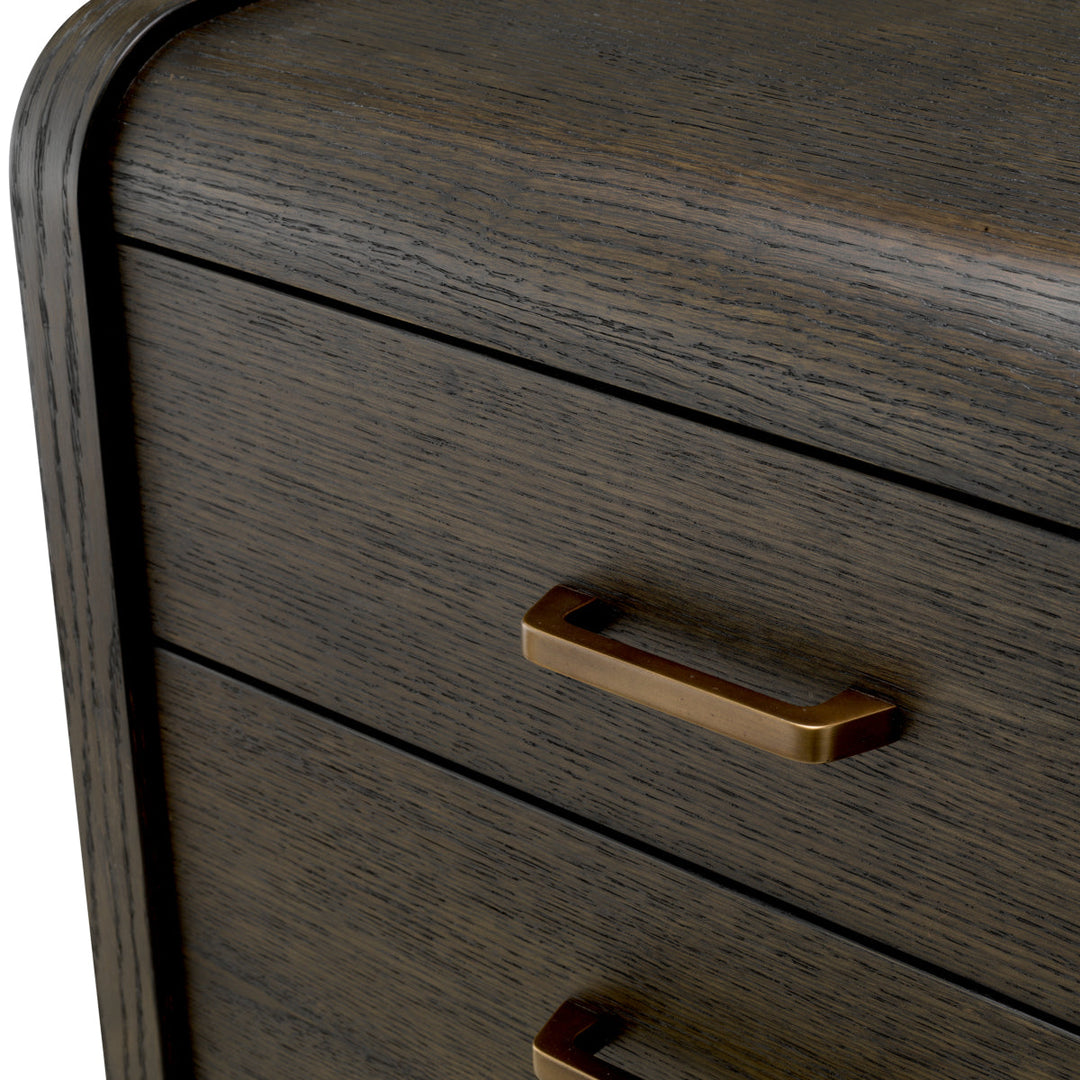 Nightstand Joane Mocha Oak Veneer Furniture Eichholtz
