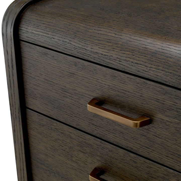 Nightstand Joane Mocha Oak Veneer Furniture Eichholtz