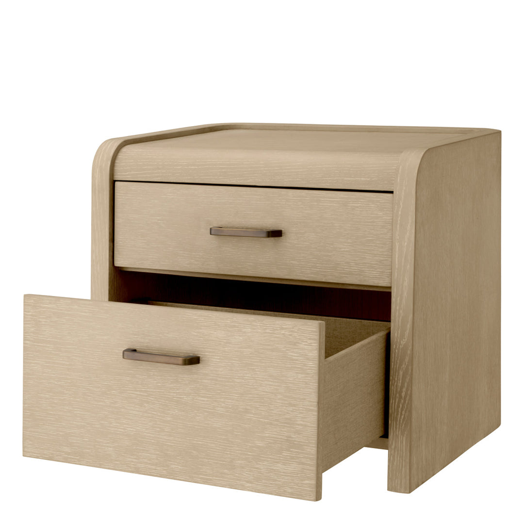 Nightstand Joane Washed Oak Veneer Furniture Eichholtz