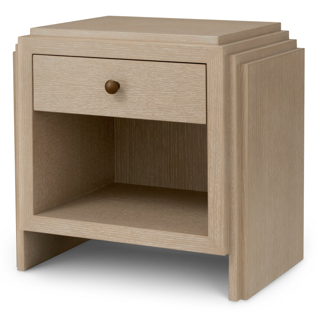 Nightstand Artdeco Washed Oak Veneer Furniture Eichholtz