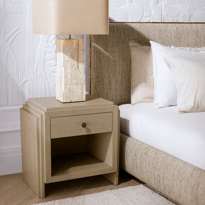 Nightstand Artdeco Washed Oak Veneer Furniture Eichholtz