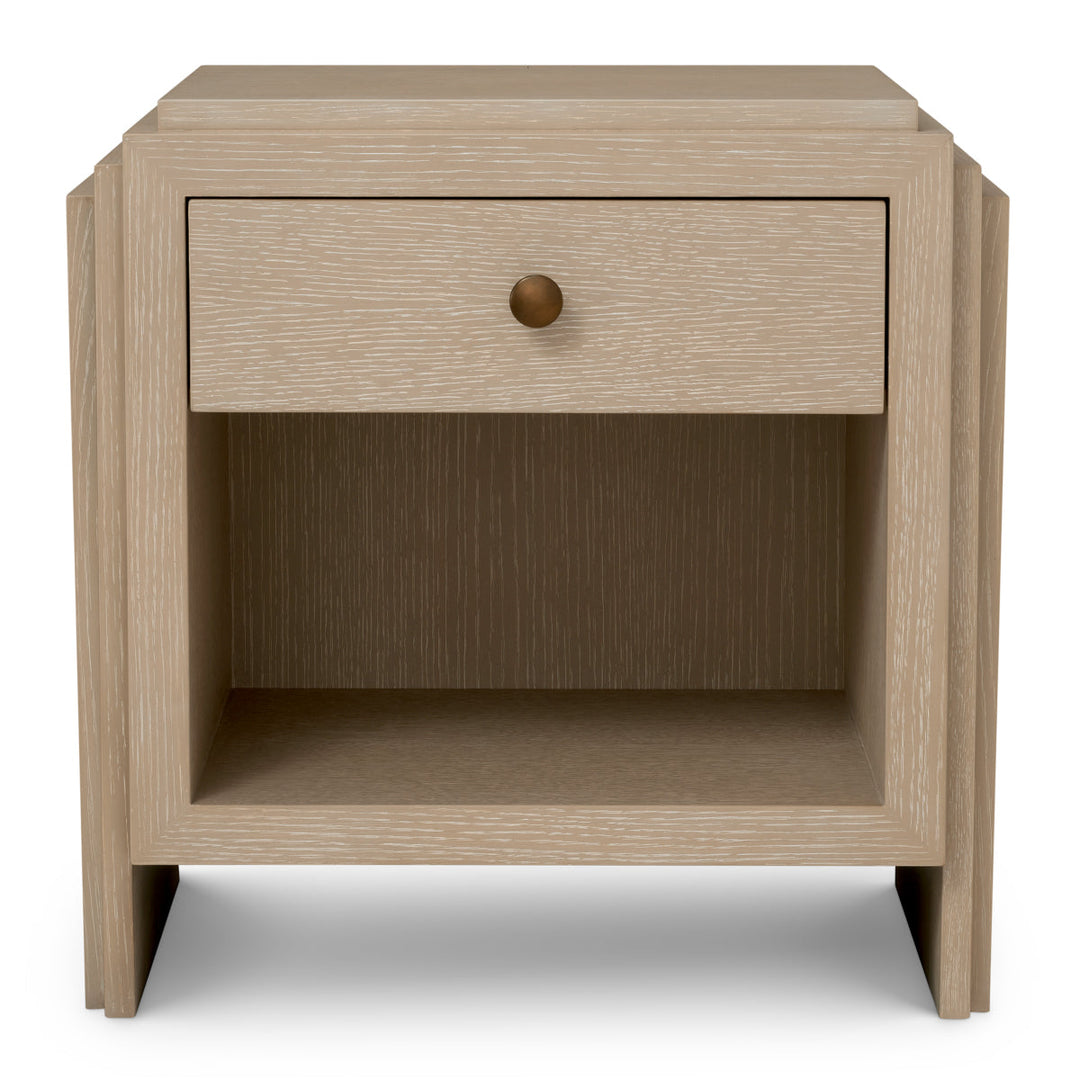 Nightstand Artdeco Washed Oak Veneer Furniture Eichholtz
