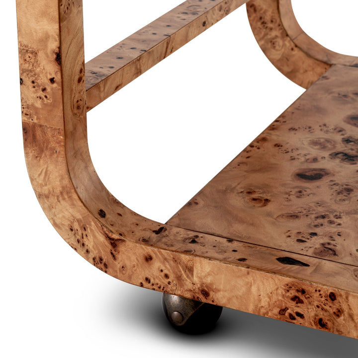 Trolley Mayfair Light Brown Mappa Burl Veneer - Image 7