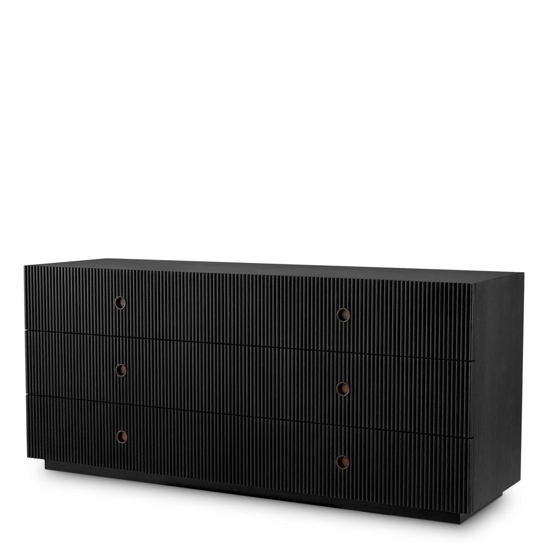 Drawer Chest Dimitrios Charcoal Oak Veneer Furniture Eichholtz