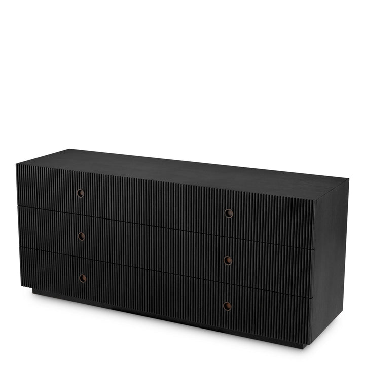 Drawer Chest Dimitrios Charcoal Oak Veneer Furniture Eichholtz