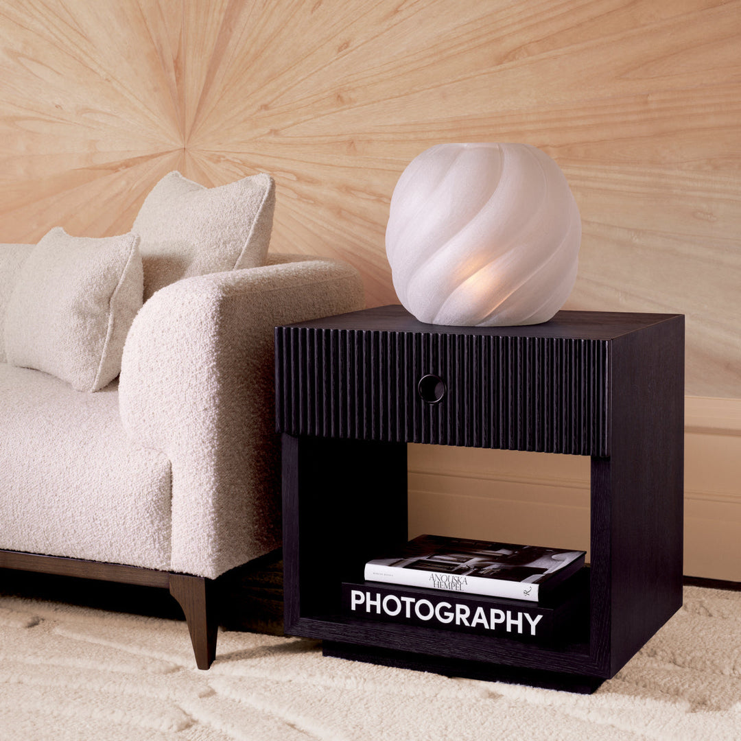 Nightstand Dimitrios Charcoal Oak Veneer Furniture Eichholtz
