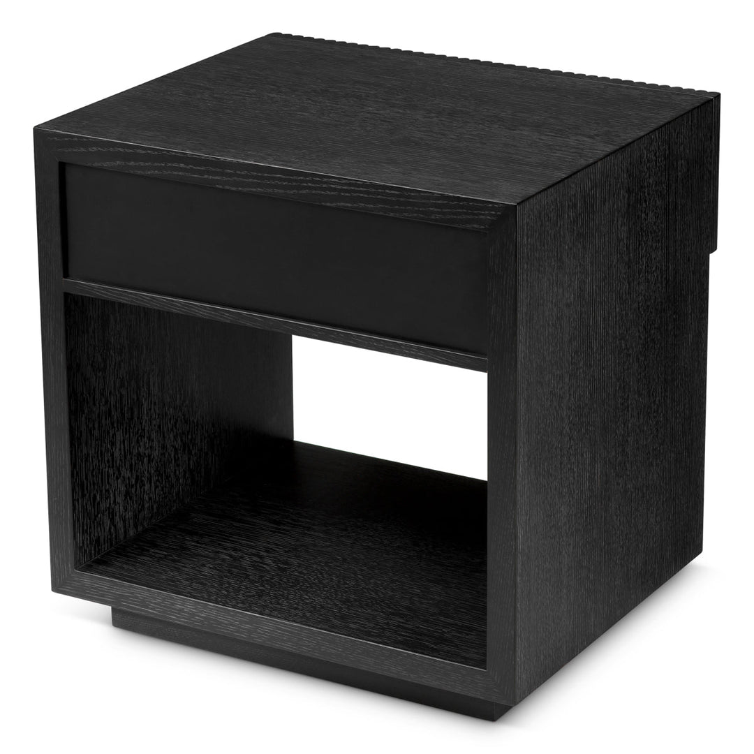 Nightstand Dimitrios Charcoal Oak Veneer Furniture Eichholtz