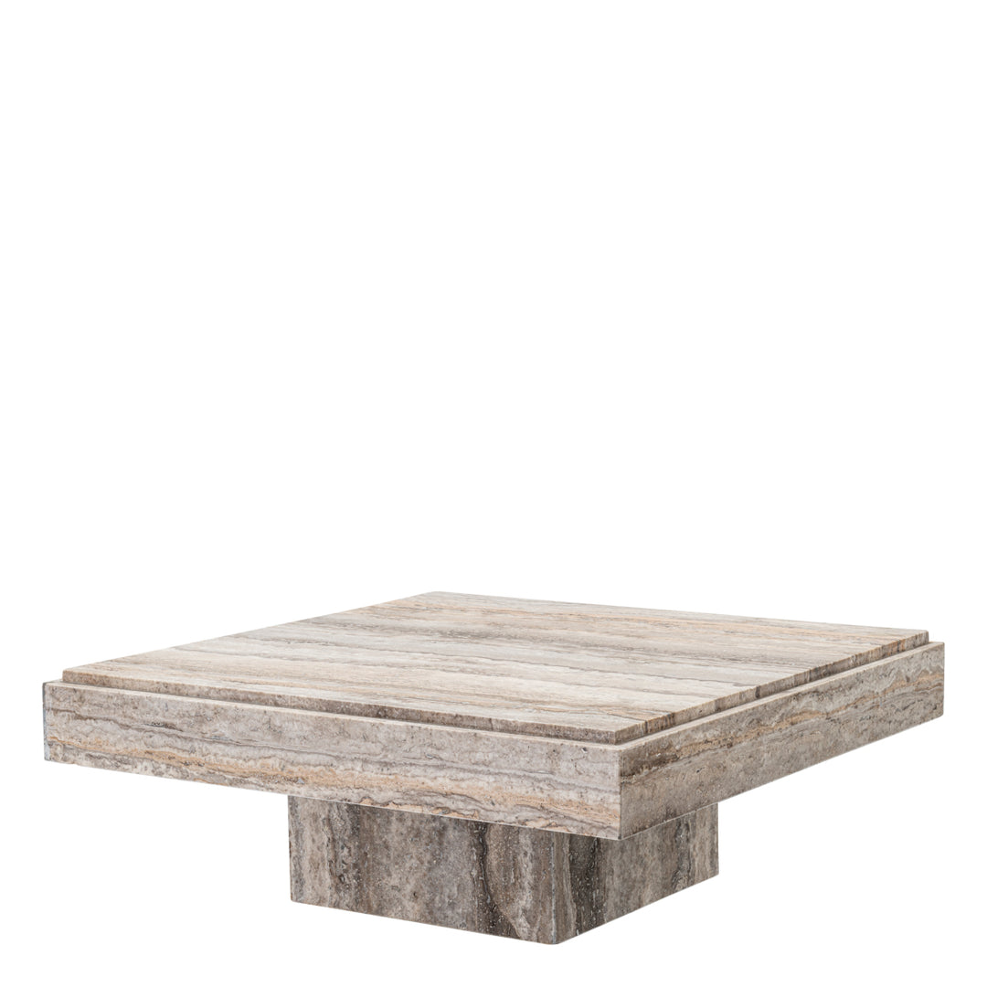Coffee Table Sartoria Silver Travertine Furniture Eichholtz