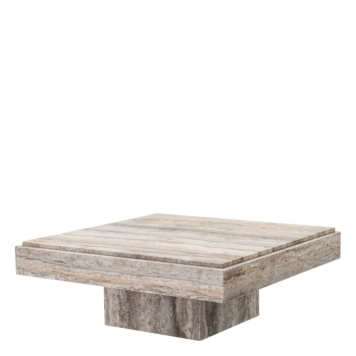 Coffee Table Sartoria Silver Travertine Furniture Eichholtz