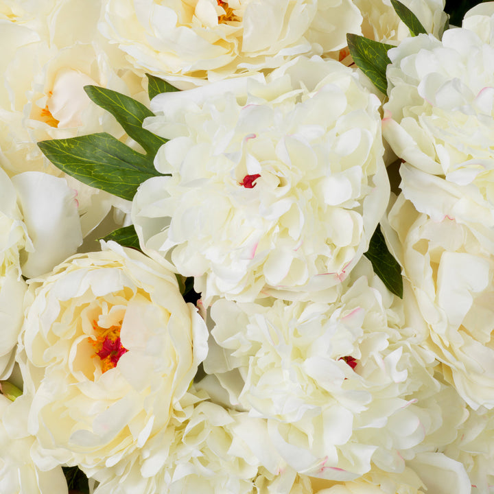 Bouquet Of Peonies Real Touch 48 Pcs/2 Varieties White Tones Accessories Eichholtz