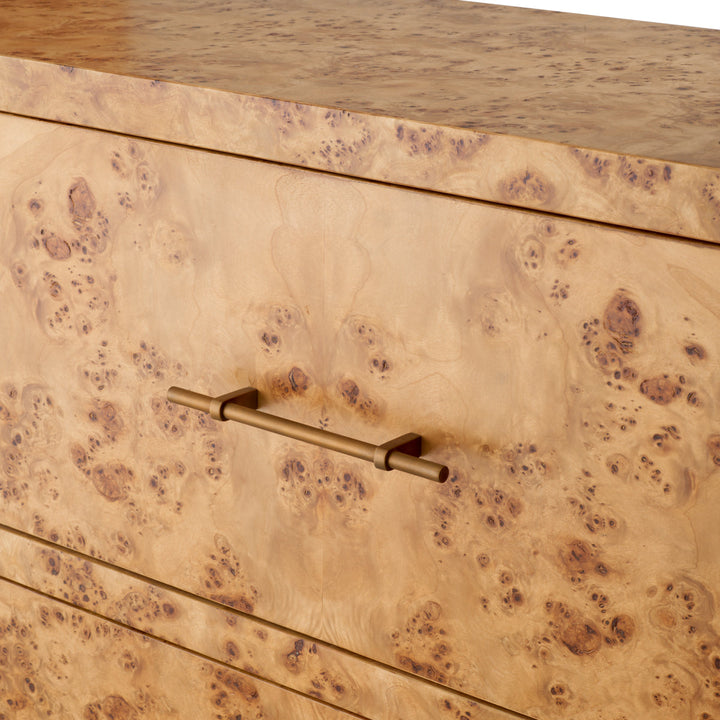 Cabinet Quinton Light Brown Mappa Burl Veneer Furniture Eichholtz