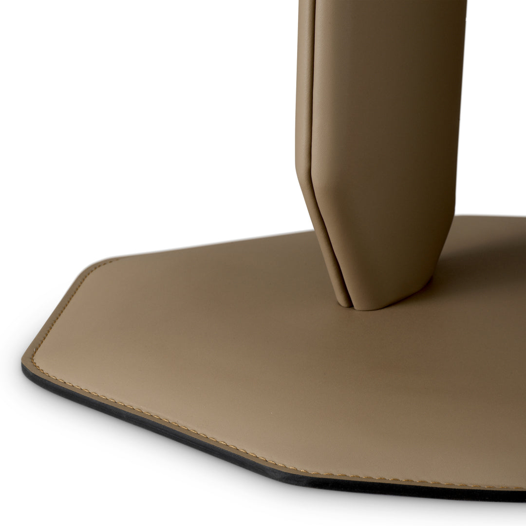 Side Table Maurizio Brown Faux Leather Furniture Eichholtz