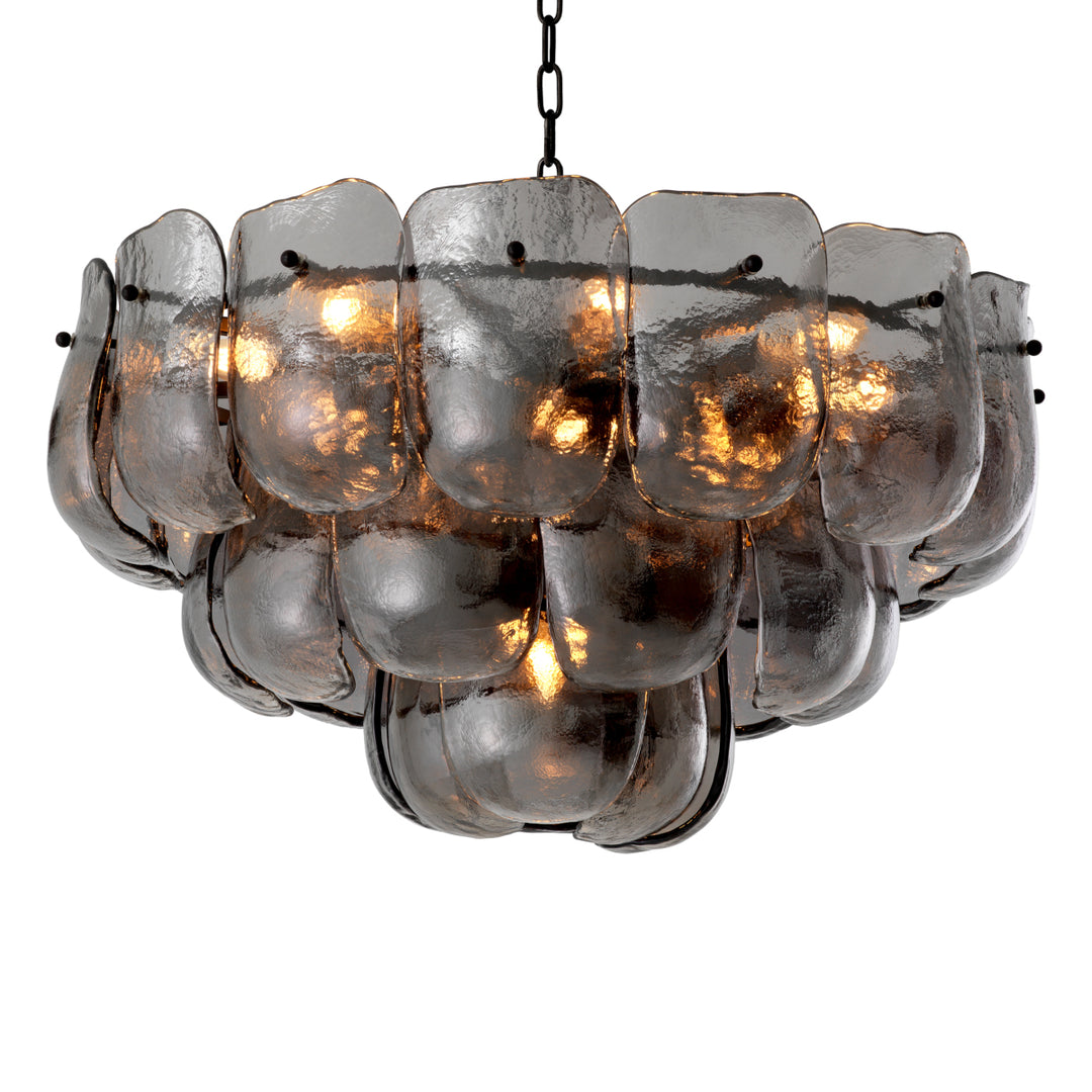 Chandelier Gustave Smoke Glass Lighting Eichholtz