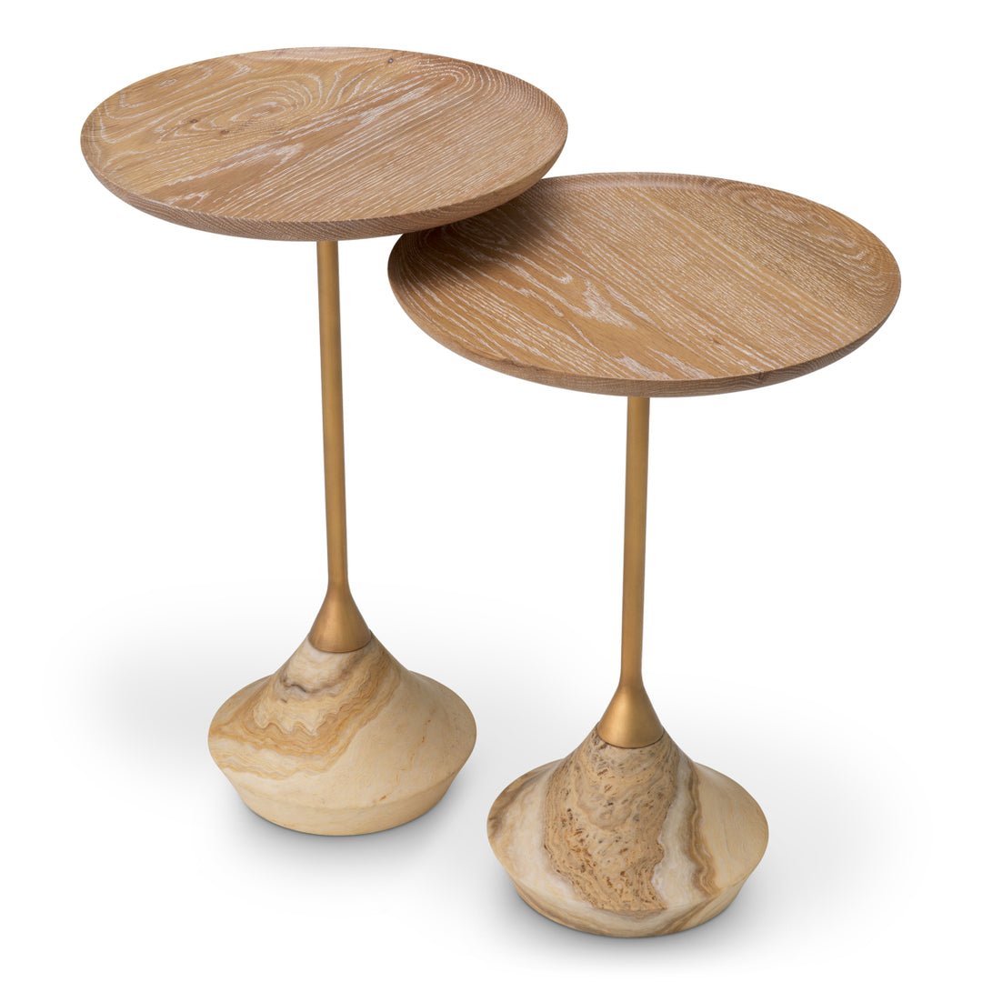 Side Table Puglia Set Of 2 Onyx Base Furniture Eichholtz