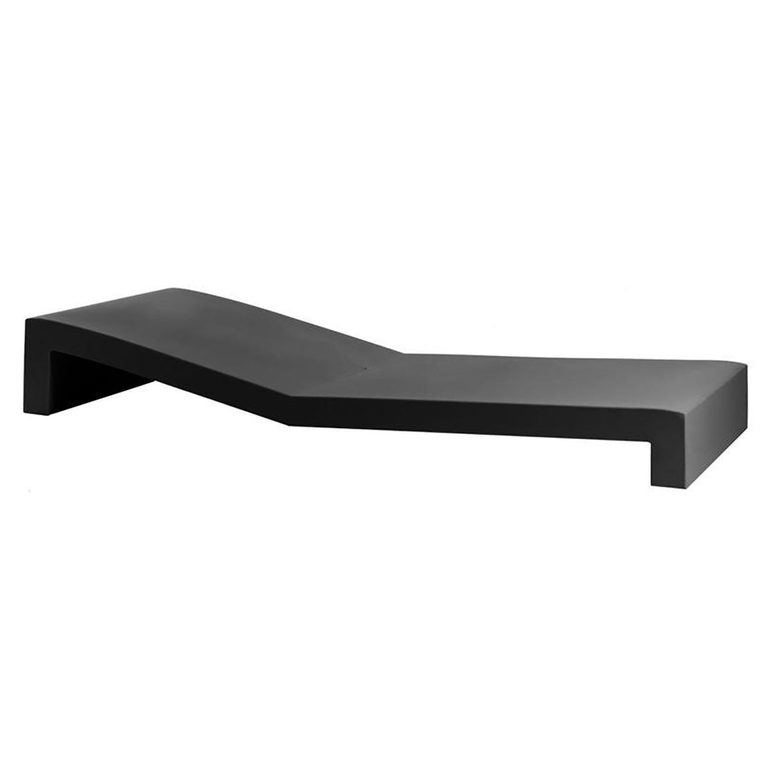 Jut Sun Chaise Outdoor Vondom Chaise Only Anthracite - Basic