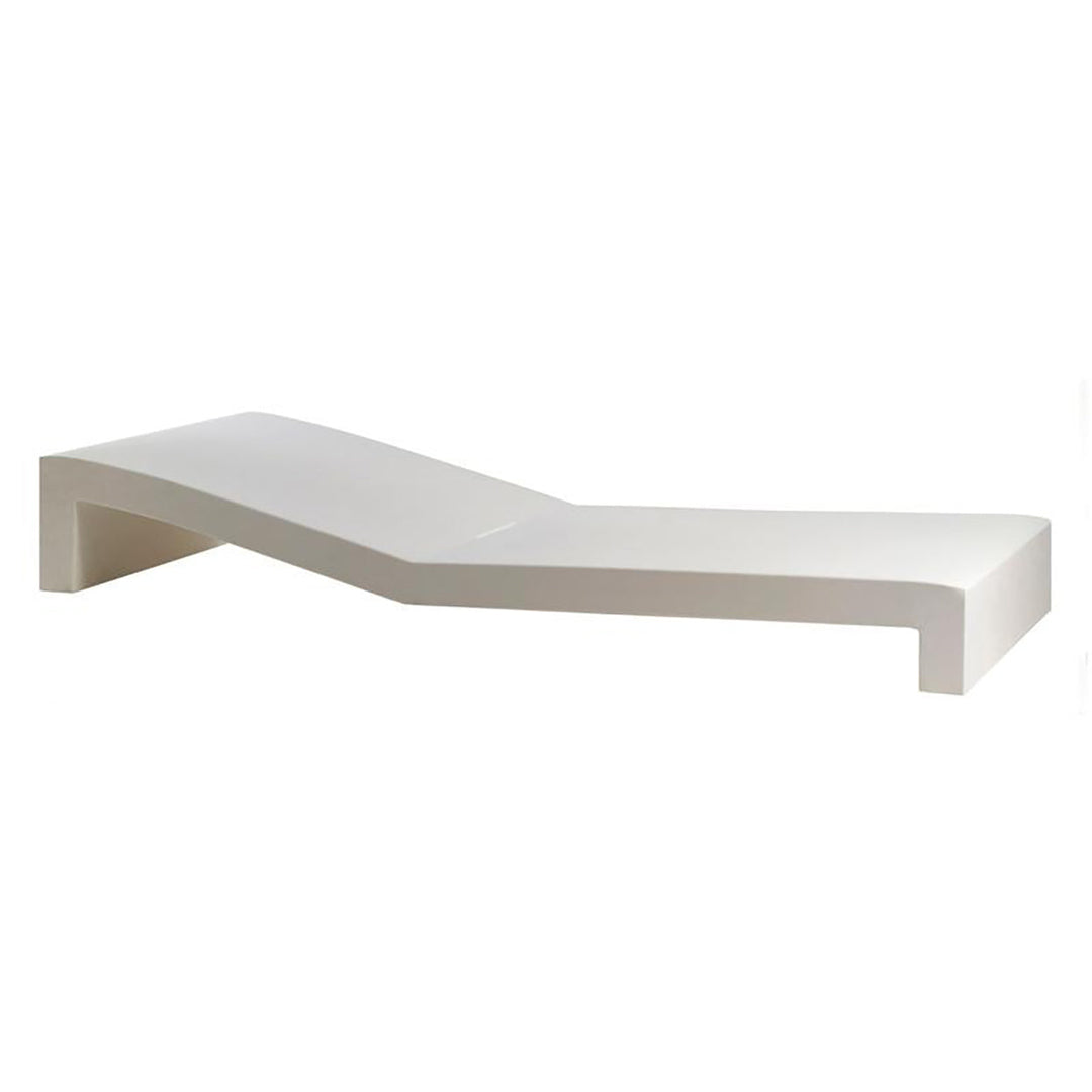 Jut Sun Chaise Outdoor Vondom Chaise Only White - Basic