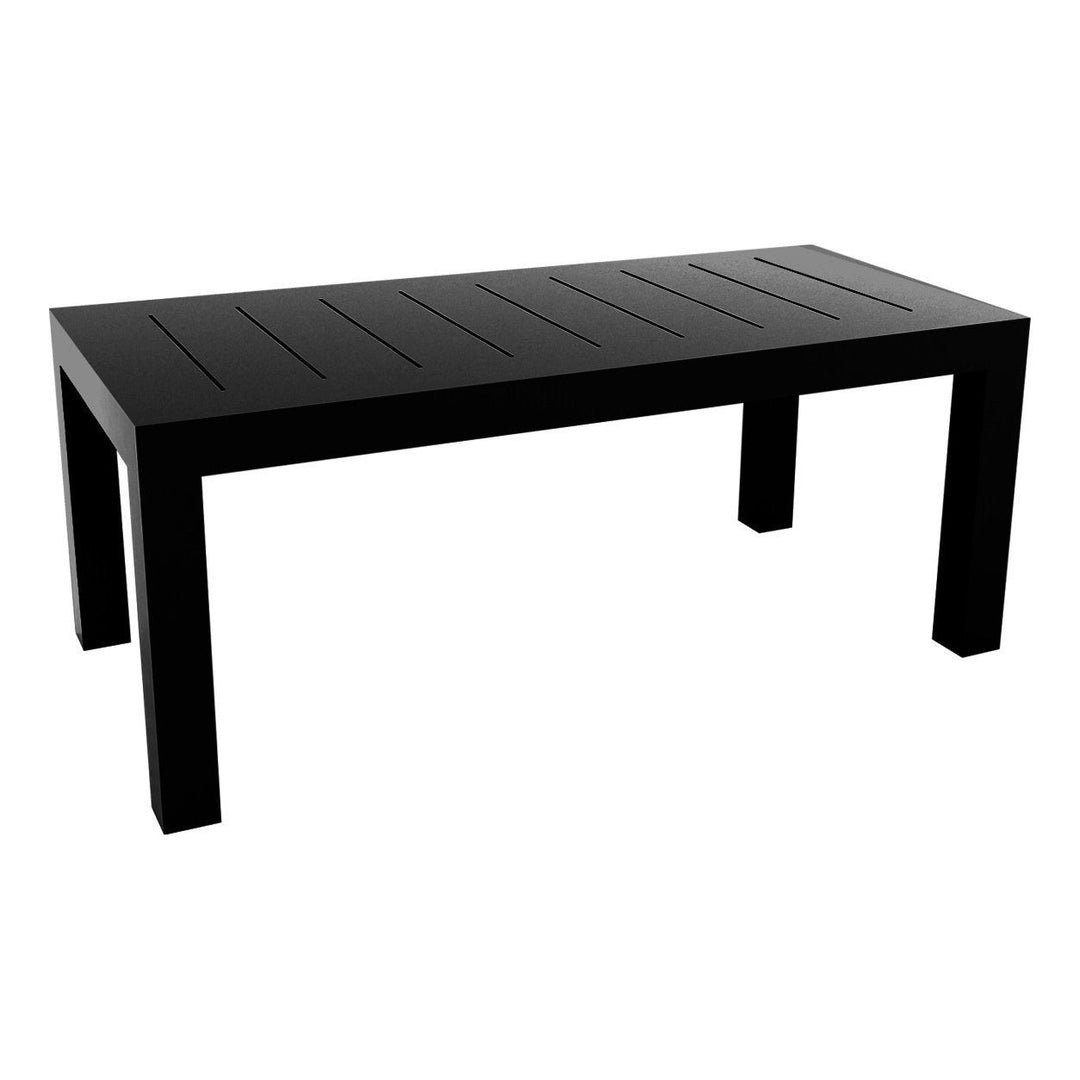 JUT Rectangular Dining Table Outdoor Vondom Rectangular (180x90x75 cm) Black - Basic