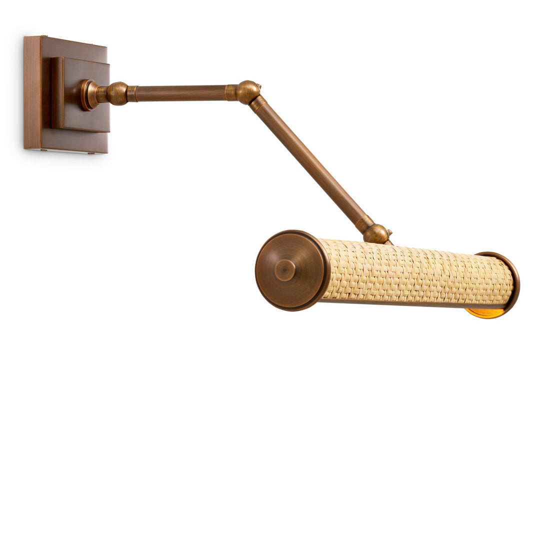 Wall Lamp Luca L Natural Rattan Lighting Eichholtz