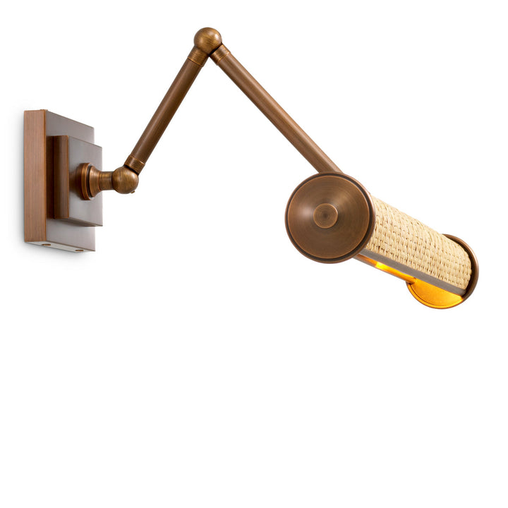 Wall Lamp Luca L Natural Rattan Lighting Eichholtz